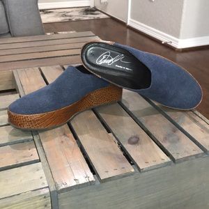 Donald J Pliner wedged mules,